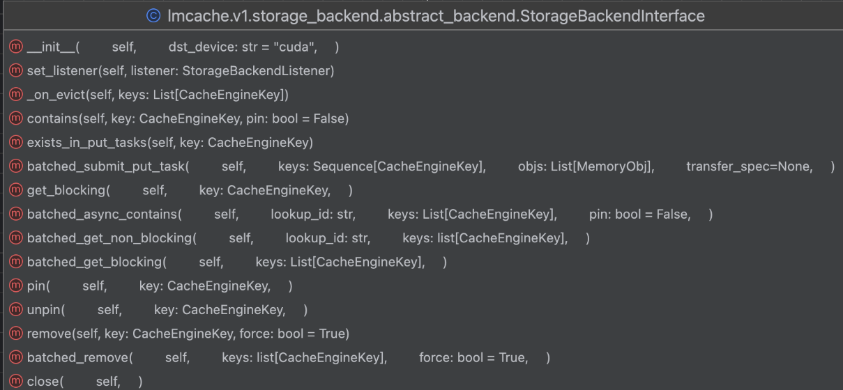StorageBackendInterface Structure