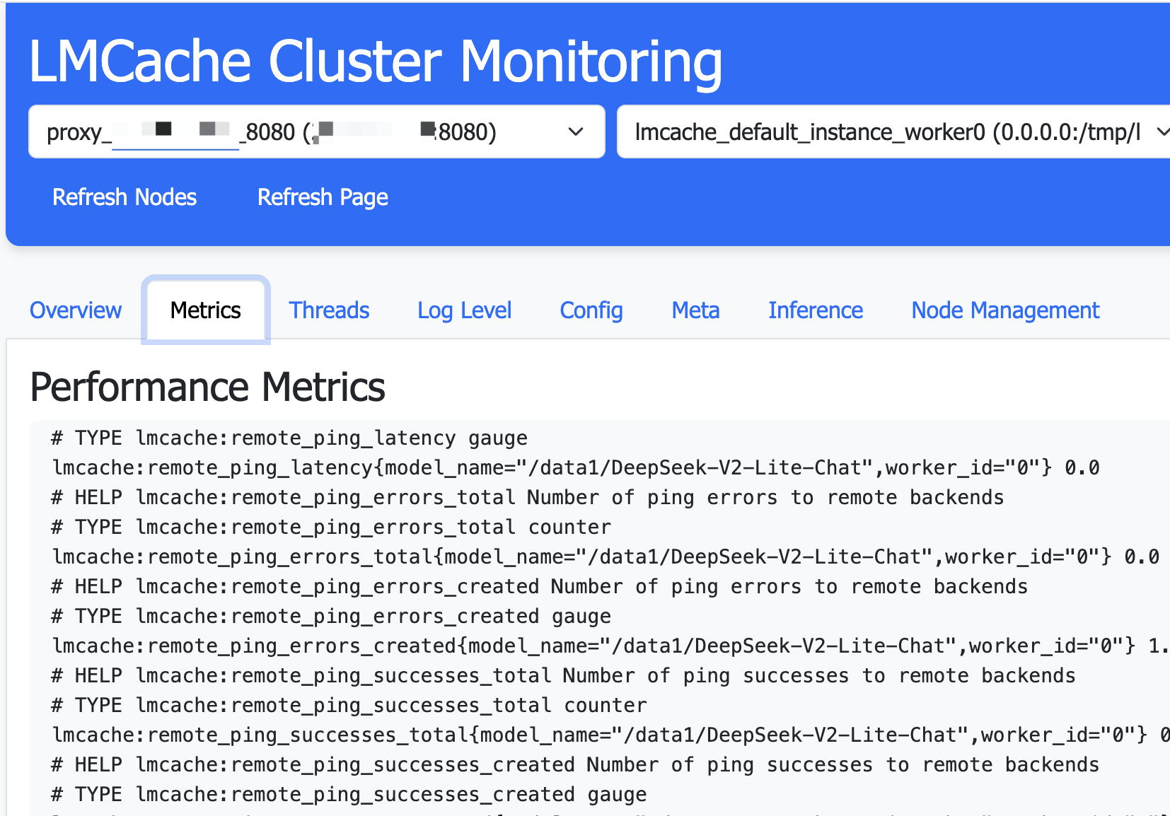 Metrics Page