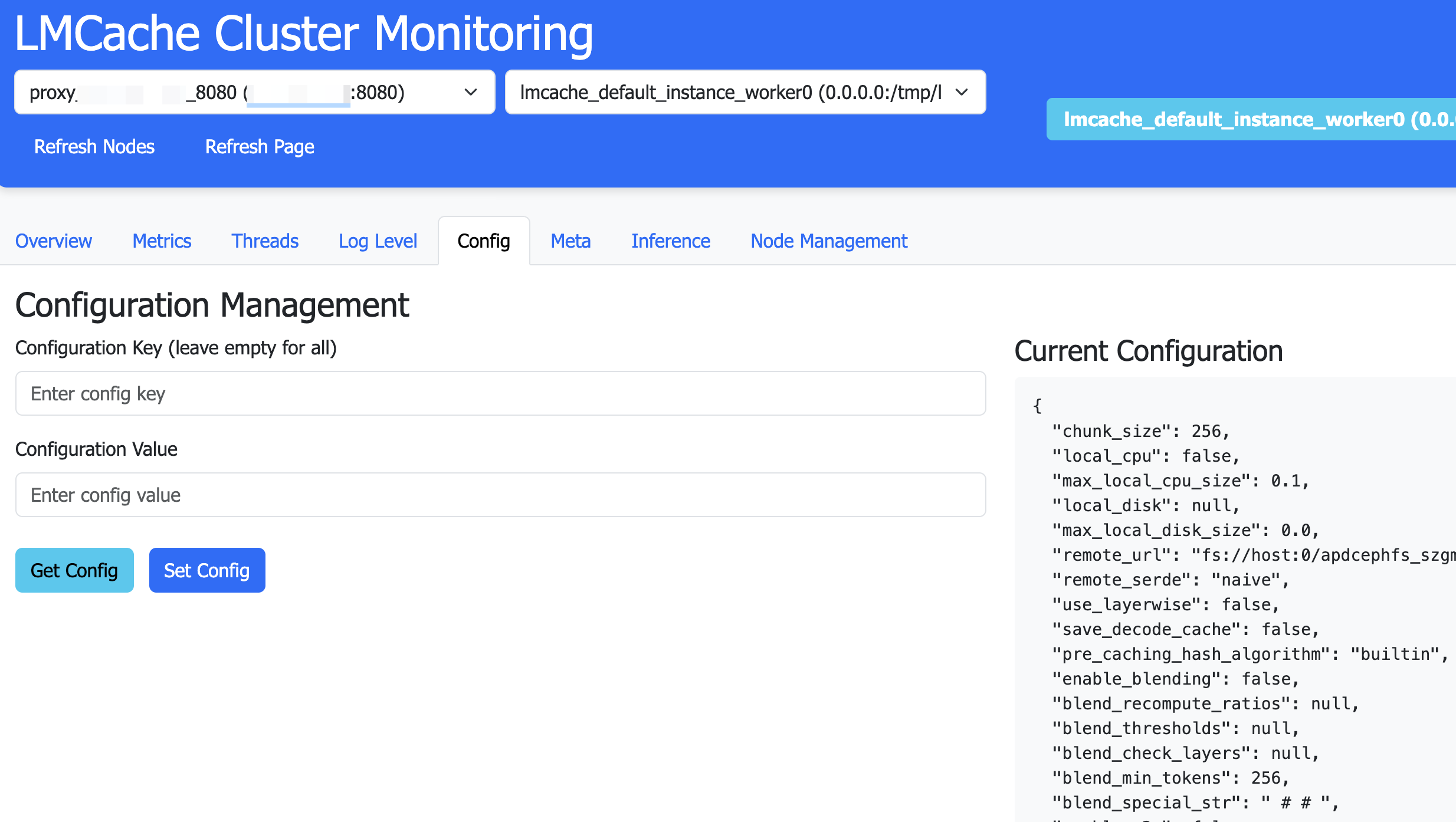 Config Page